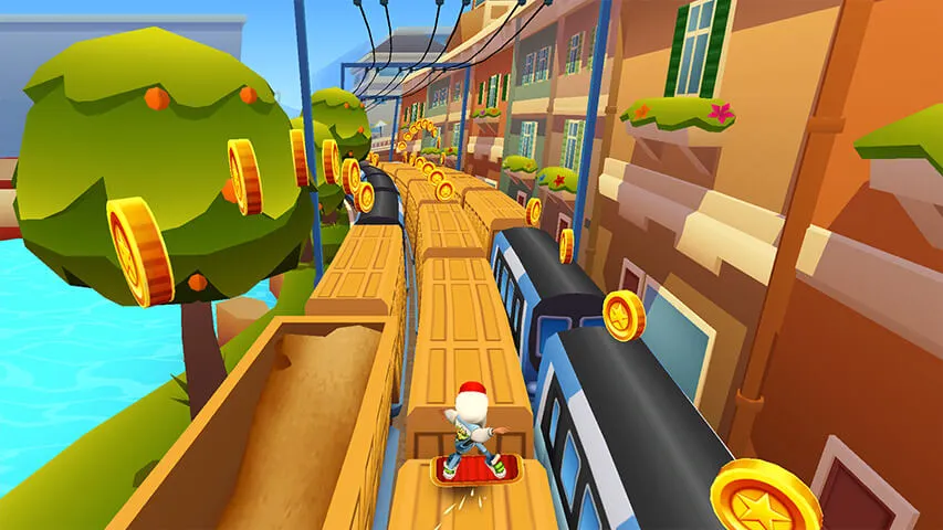 Jogando Subway-Surfers 